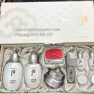 set whoo radiant white có bảng son